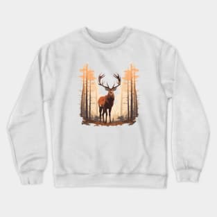 Deer And Forest Crewneck Sweatshirt